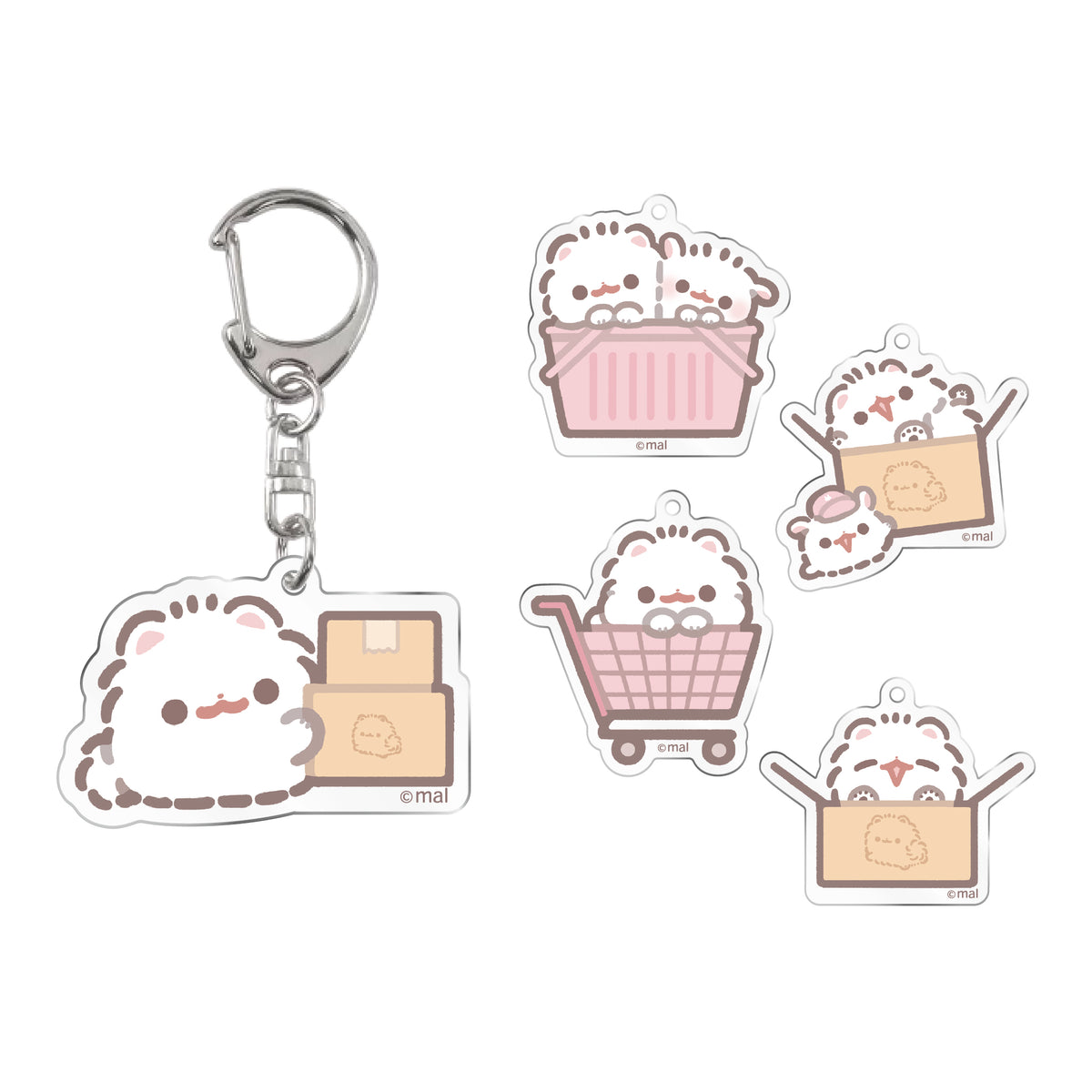 【ランダム（全5種）】ポメラニアンもちONLINE SHOPオープン記念アクリルキーホルダー